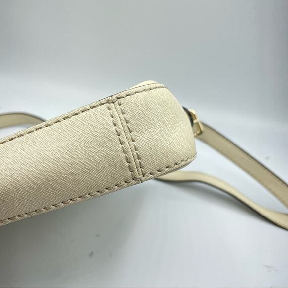 Kate Spade Cream Leather Square Crossbody Handbag Purse Medium Bag Classic - Picture 13 of 15